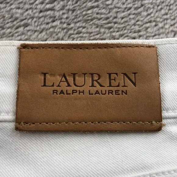 Lauren Ralph Lauren Womens Jeans Size 8 Classic Straight Casual White Denim - Picture 11 of 16